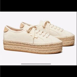 NWOT Tory Burch Rare Seaside Oxford Platform Espadrille Woman’s Designer Shoes